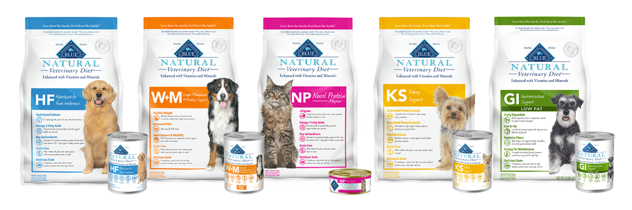 BlueVetConnect_Home_NVD-Products Bags and Cans of Natural Veterinary Diet™ Pet Foods